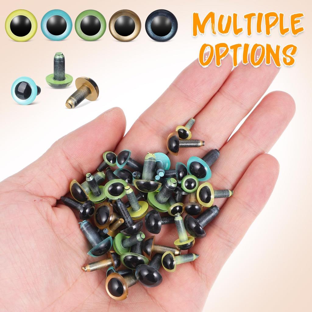 LOLIPPYY 40pcs Illusionary Cat for Plush Durable Easy Multiple Color Variations Eyes, Crafts, Crochet, Amigurumi, Dolls, Material, Installation,