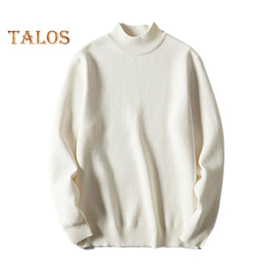 

Осень-зима мужской свитер с полувысоким воротником, трикотаж из модала, толстый эластичный, с длинными рукавами, облегающий, теплый, однотонный, трикотаж для повседневной носки, деловой 3XL