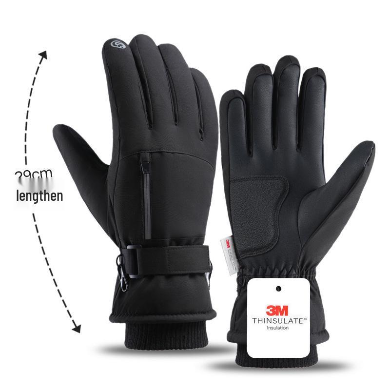 Men's Waterproof Touchscreen Ski Gloves - Winter Warmth for Cycling & Skiing