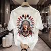 Crew Neck Short-Sleeved T-Shirt Men'S Design Sense Trendy Casual Half-Sleeved Versatile Loose Cotton Top T-Shirt