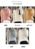 Women's Autumn/Winter High-Neck Wool Cable Knit Cashmere Sweater, Slimming Loose Fit, Soft Half-Zip Pullover