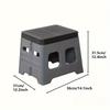 Portable Folding Toilet for Camping, Travel & Emergency Use - Odor-Resistant, Durable PP Material, Compact Design with Lid
