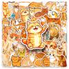 50 Cute Orange Cat Graffiti Stickers for Water Bottles, Phone Cases, and Suitcases