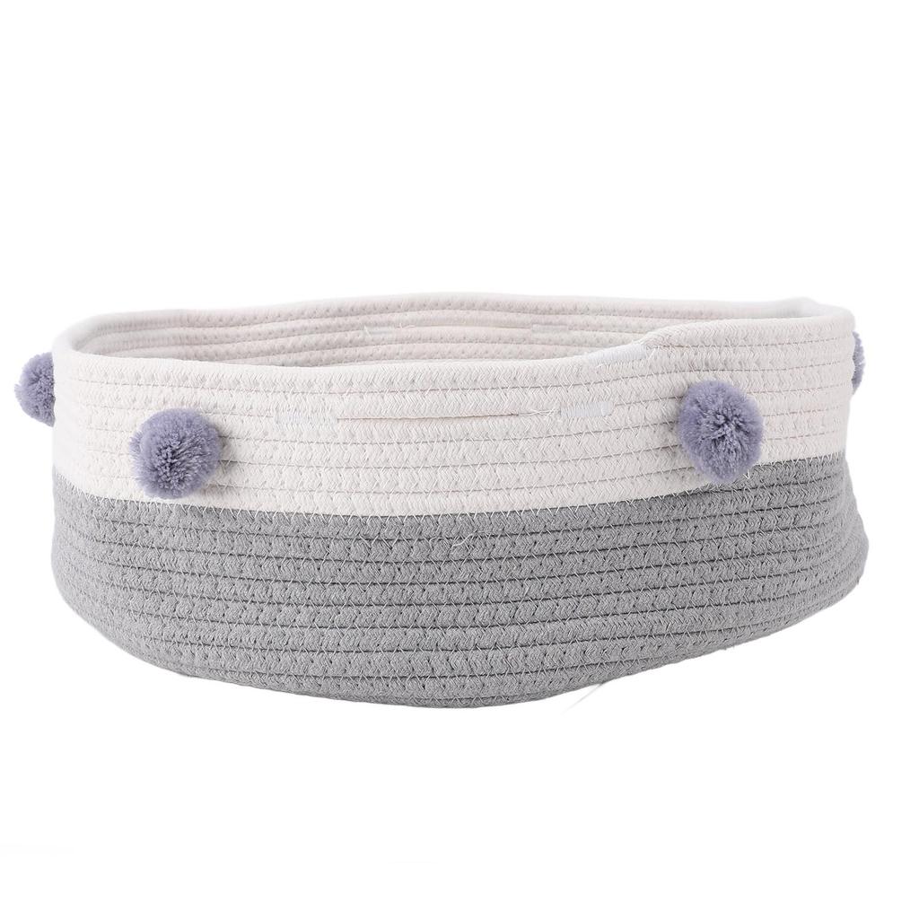 Cat Scratcher Bed Basket Cotton Rope Hand Knitting Stylish Look Cat Sleeping Bed Scratching Mat for Home Indoor