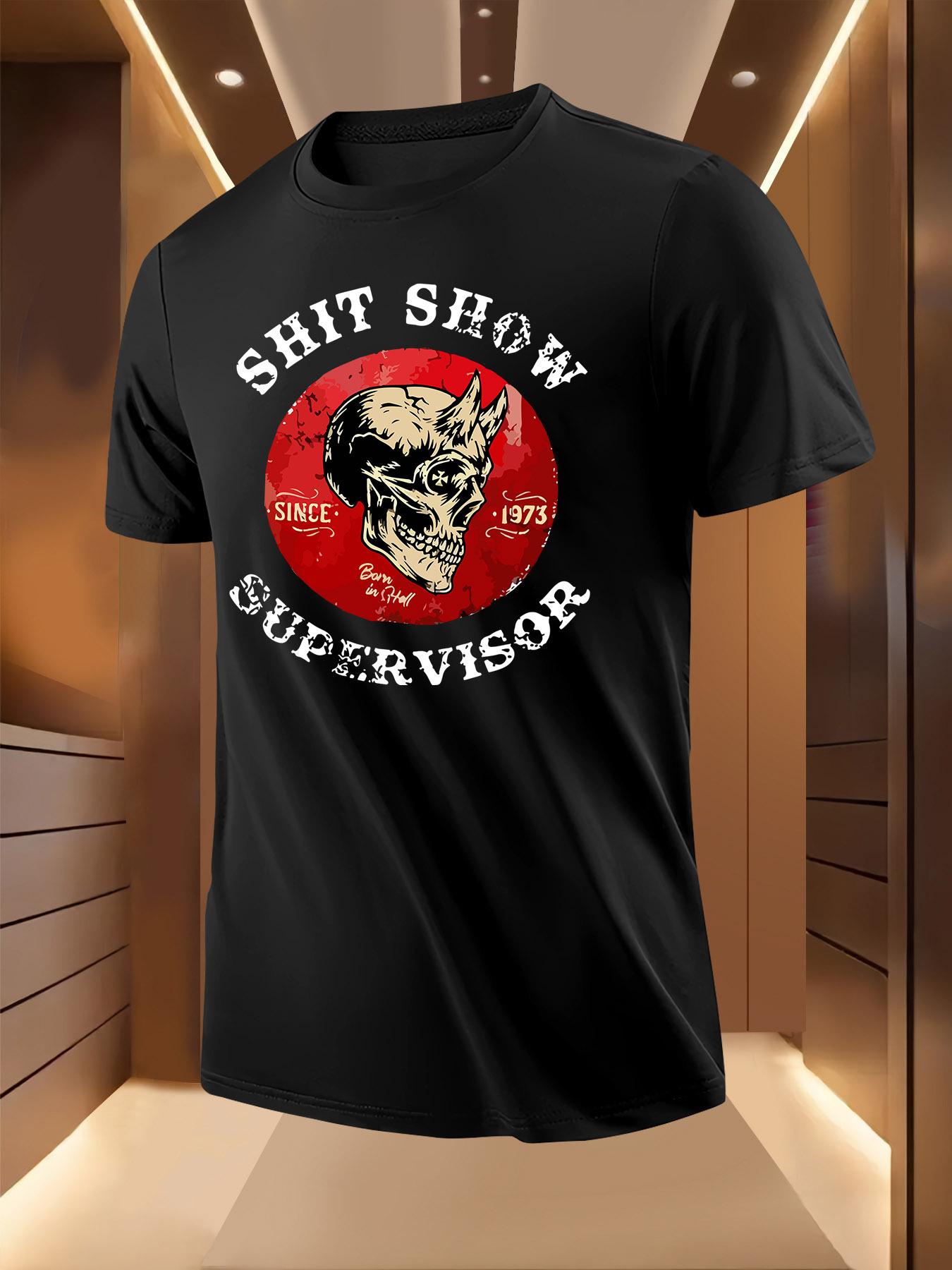 Skull Demon Supervisor Graphic Tshirt Graphic Tshirt - Bl... M