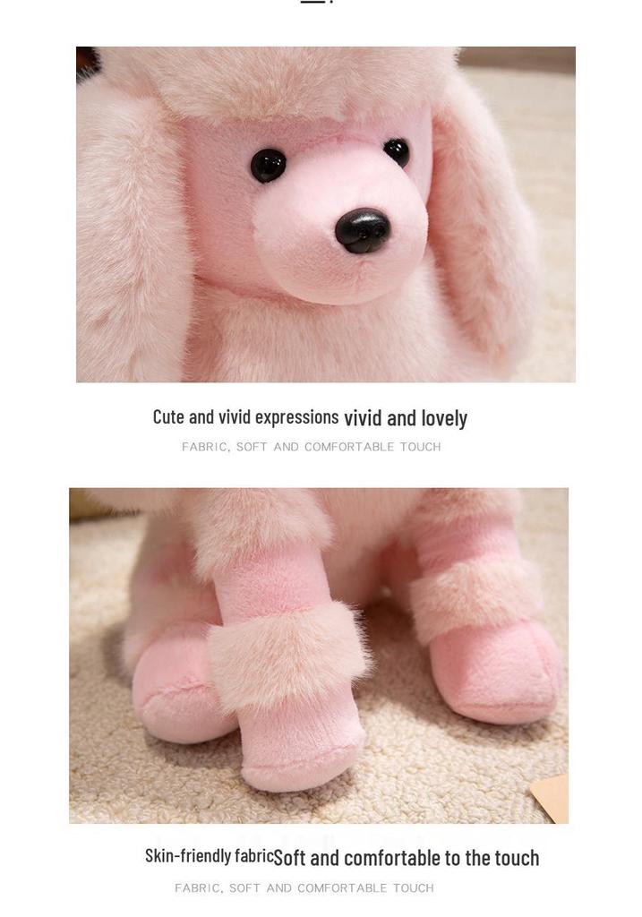 Cute Poodle Plush Toy: Adorable Lying Dog Pillow & Soothing Companion