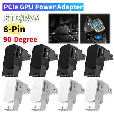 Adaptador de Alimentación PCIe de 8 Pines para GPU con Conector en Ángulo de 90 Grados Cabezal de Dirección de Interfaces de Alimentación para Tarjeta Gráfica de PC de Escritorio