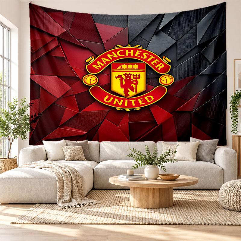 Manchester United Muurtapijt, Zachte Stof Wandkleed, Decoratieve Achtergrond Voor Slaapkamer Huis Muurkunst