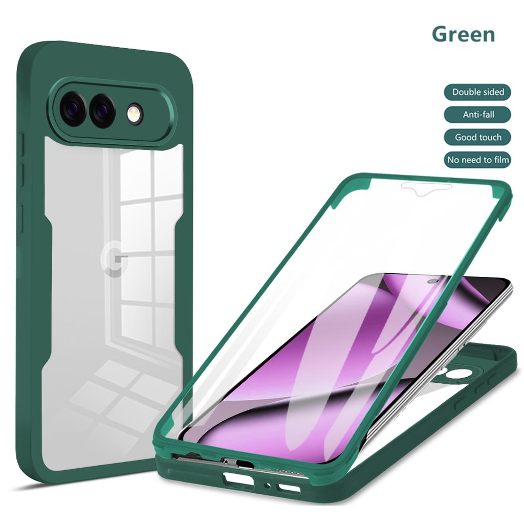 Luxury Transparent 360 Full Body Protect Shockproof Case for Google Pixel 10A Pixel 10 Pro XL 9 Pro Anti-drop Protect Back Cover