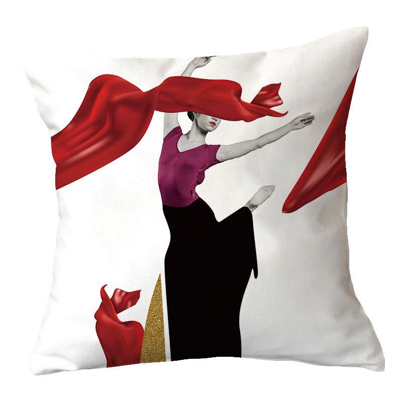 Design Beautiful Characters Series Pillowcase Pillow Car Cushion Sofa Pillow Nordic