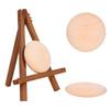 Round Solid Wood Painting Board with Customizable Styles