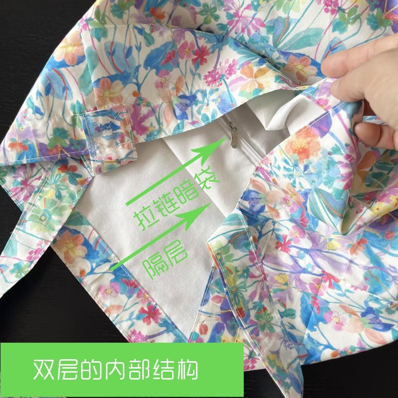 New French Liberty Floral Bag Emerald Bay Cotton Thin Printed Shoulder All-match Women's Cross-body