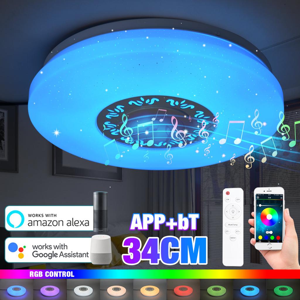 Buy Smart LED Ceiling Lights LED Music Ceiling Lamp 72W Intelligent RGB Color AC220/85265V APP