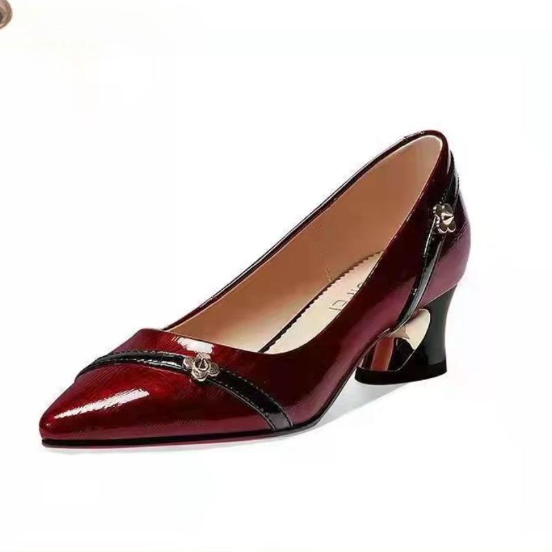 Fashion Trendy Shallow Mouth Single Shoes 2024 New Design Feel Flower Belt Heel Casual Comfortable High Heels Women's Zapatos Mujer