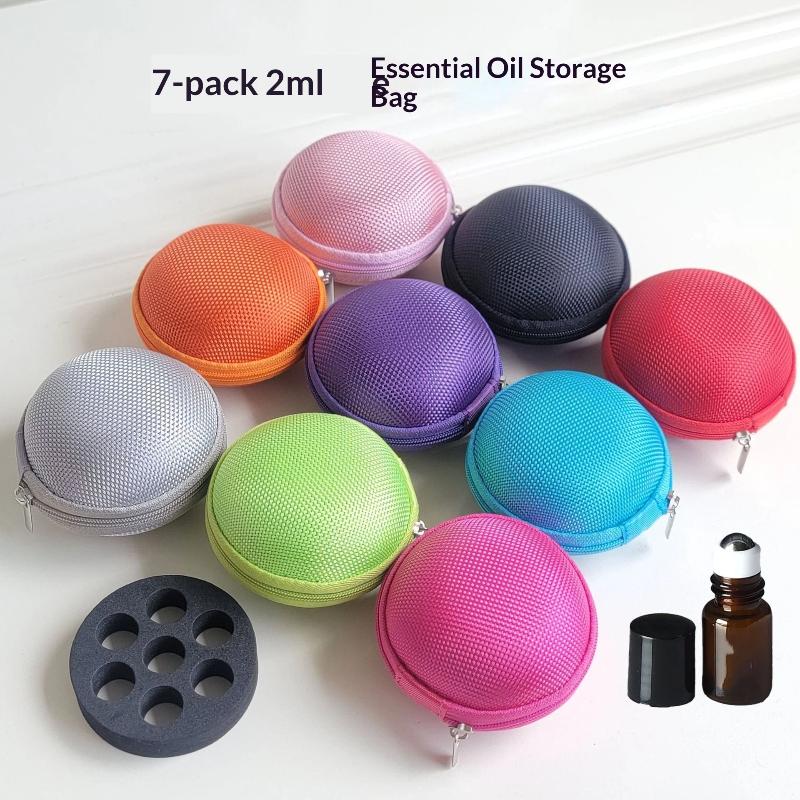1Pcs Gel Container Storage Bag Mini Bottle Box Oil Organizer Travel Carryinig Holder 7 Compartments Essential Oil Case