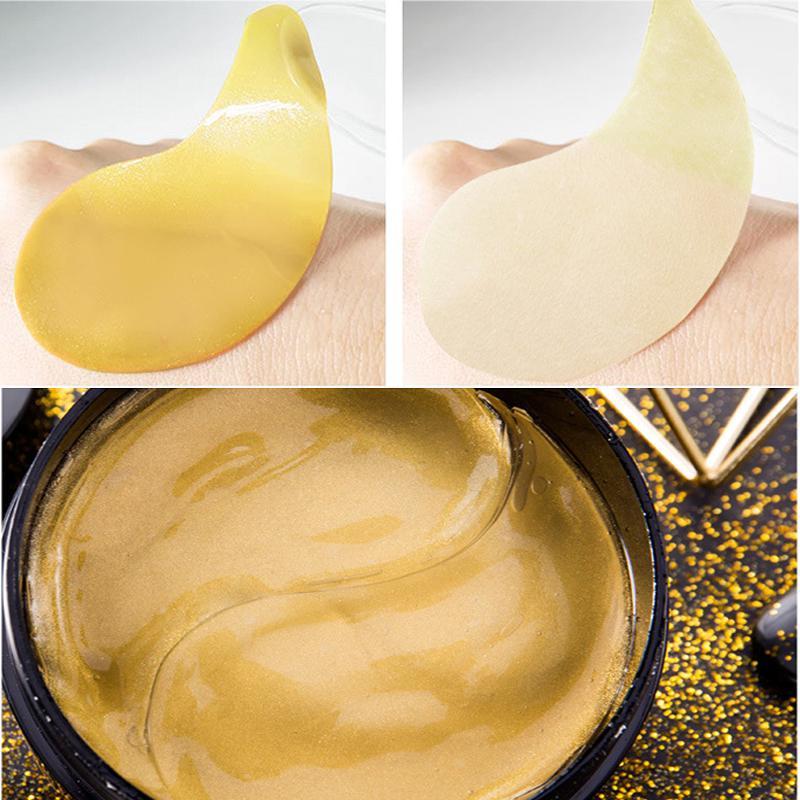 60pcs Gold Crystal Collagen Eye Mask Remove Dark Circles Gel Mask Eye Care Anti Wrinkle