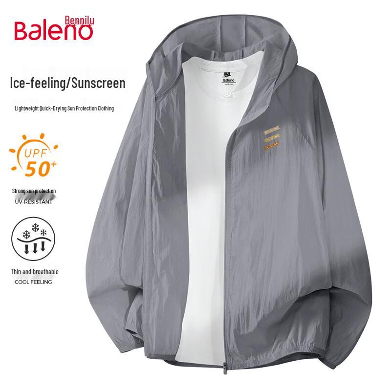 Baleno Men s Ice-Feel UV Protection Hooded Jacket 5XL