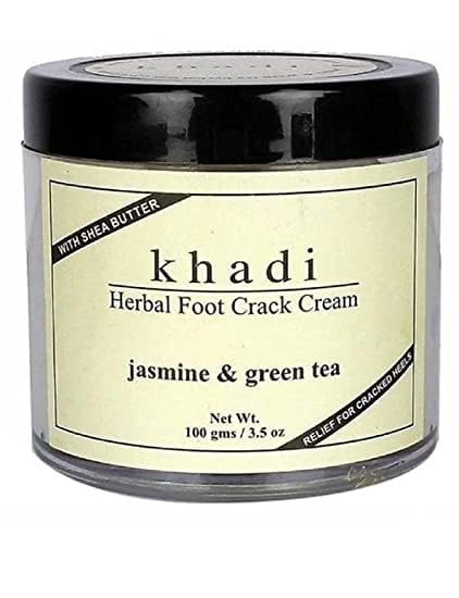 Khadi Herbal Herbigiri Natürliche Jasmin und Grüner Tee Kräuter Fußrisscreme, 100G, (Packung mit 1).