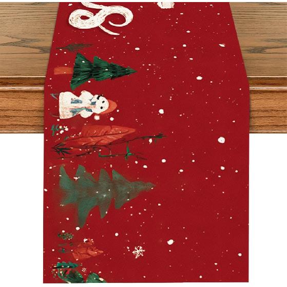 ANNA QUEEN Boho Floral Table Runner 13x72 Inch, Colorful Mexican Otomi-Style, Folk Art Table Decor for Dining Table, Fiesta Party, Kitchen, Wedding