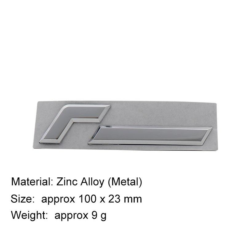 3D F logo Sticker Tail Bumper Badge Auto Rear Trunk Emblem Accessories Fit for Golf 8th Generation High-Performance Tuning Car Custom Modification