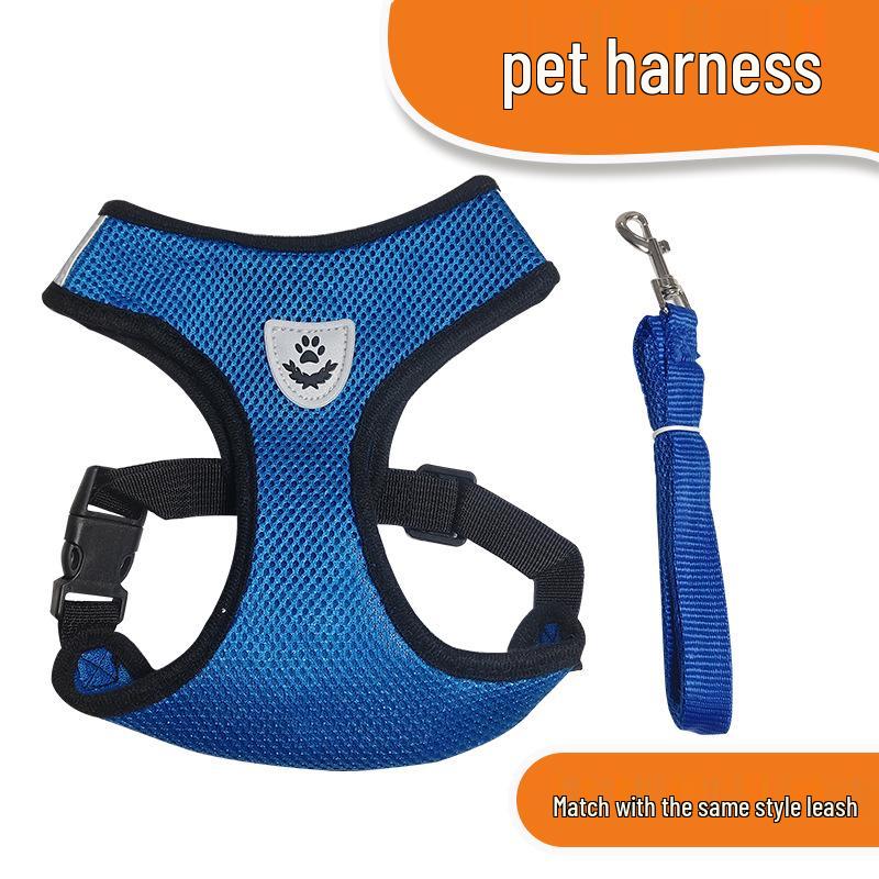 Reflective Breathable Anti-Escape Harness & Leash for Small/Medium Dogs