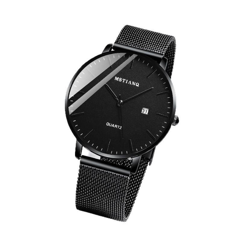 Fashion Men'S Watch Ultra-Thin Non-Mechanical Calendar Quartz Watch Simple Mesh Belt Men'S Watch