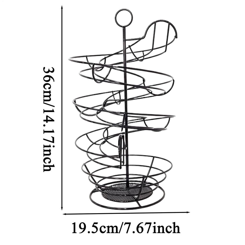 Spiral Egg Rack Countertop Chicken Egg Spiraling Basket Counter Storage Basket Metal Wire Rack for Kitchen Fruit Shelf Dorm