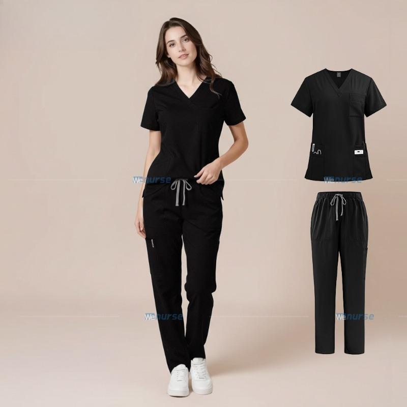 Stretch Hand-washing Clothes, Short-sleeved Surgical Gowns, Nurses, Doctors, Overalls, Pet Hospital, Short-sleeved Suits