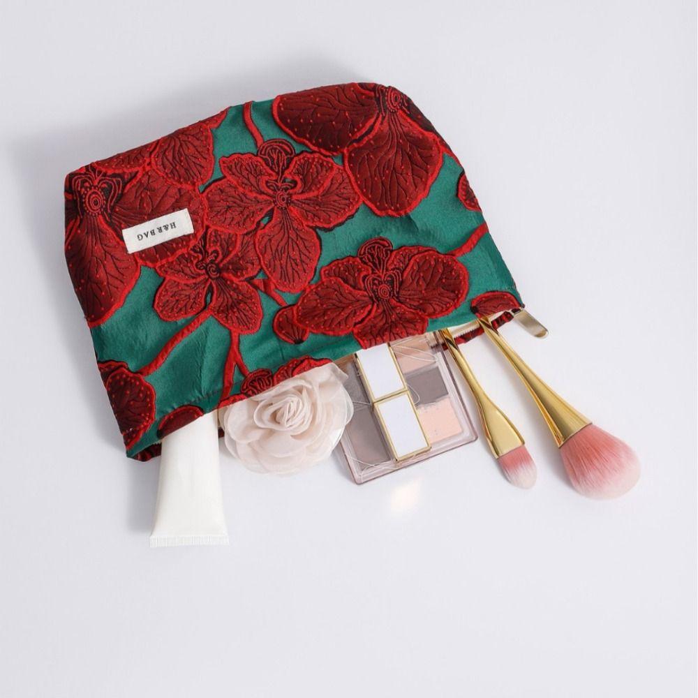 

Portable Makeup Bag Retro Chinese Red Sanitary Napkin Storage Bag New Cosmetic Organizer Pouch S