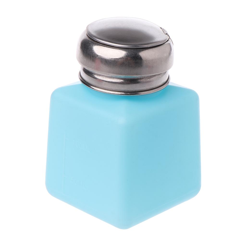 Portable Push Down Dispenser Pump Bottle Plastic Square Press Pumping Dispenser One for Touch Remover Empty Bottle 2 Col