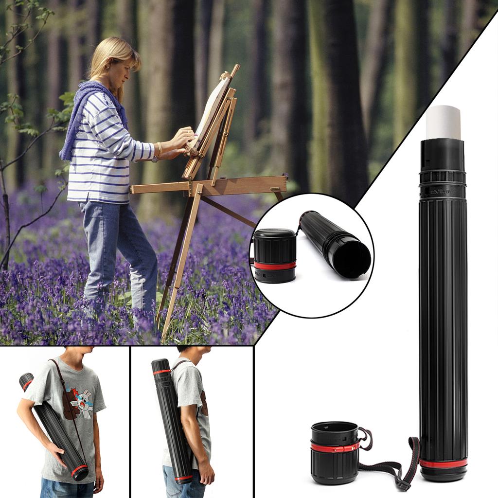 Buy Adjustable Drawing Picture Storage Tube Poster Scroll Holder Bow