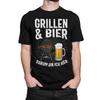 Men's T-Shirt Grilling and Beer Grill Shirt Grill Party Garden Black S 5XL New Vintage Washed S