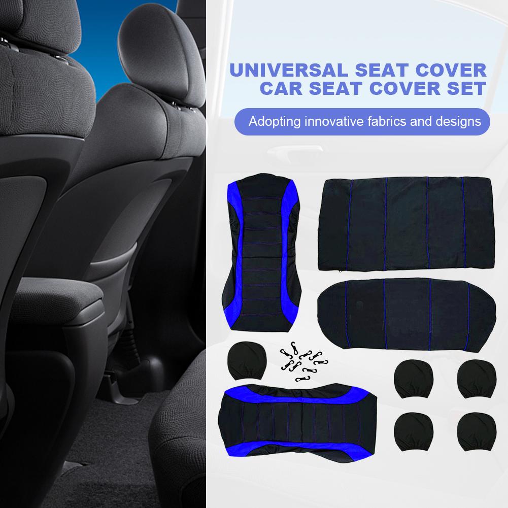 Front/Rear Car Seat Cushion Fabric Car Seat Cushion Cover Four Season Universal Auto Seat Protector Polyester Automobile Parts
