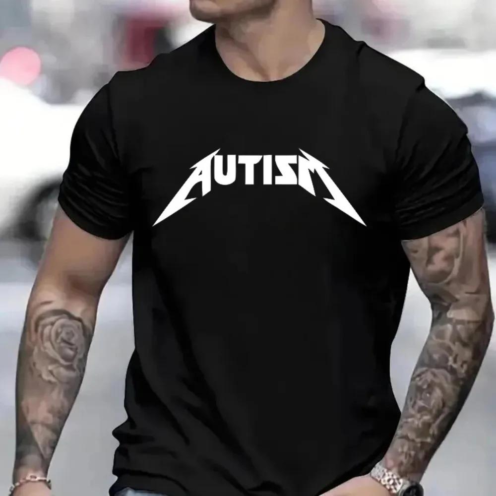 Autism Awareness Print Men Tshirt Casual Fashion T Shirts Soft Fashion Tee Shirt Clothing Harajuku Comfortable Men's T Shirt Top