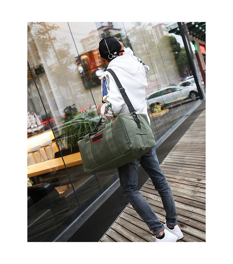 Large Capacity Canvas Tote Bag for Men & Women: Korean Style Travel & Business Luggage Bag
