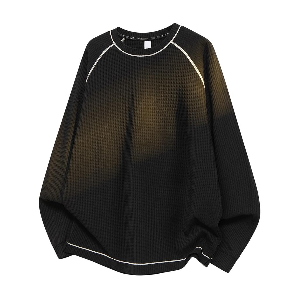 T-shirt Men's Round Neck Long-sleeved Bottoming Shirt Color Matching Sweatshirt Outdoor Sports And Leisure Pullover