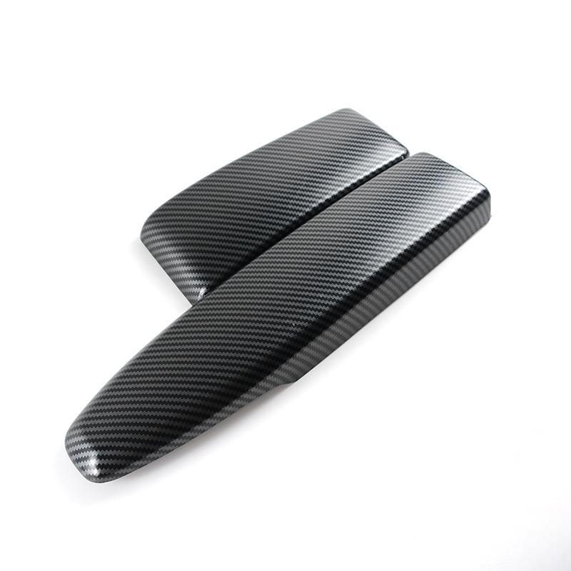 For Mercedes Benz C Class W204 2007-2014 Car Accessories Console Stowing Tidying Armrest Box Cover Carbon Fiber Pattern Stickers