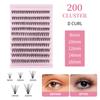 30P40P Hot Melt Multi-Haired False Eyelashes Segmented Self-Grafting Thick Natural Stage Flat False Eyelashes