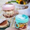 1 Pcs New 600ml Household Convenience Cup Salad Cup Airtight Lid Thickened With Spoon Food Storage Overnight Breakfast Jar