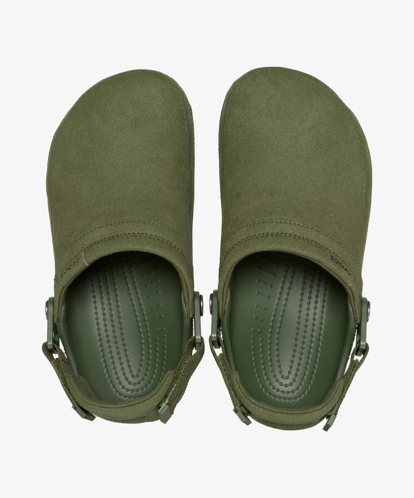 Crocs Classic Crafted Vegan Suede Clogs - Army Green / 211930-309