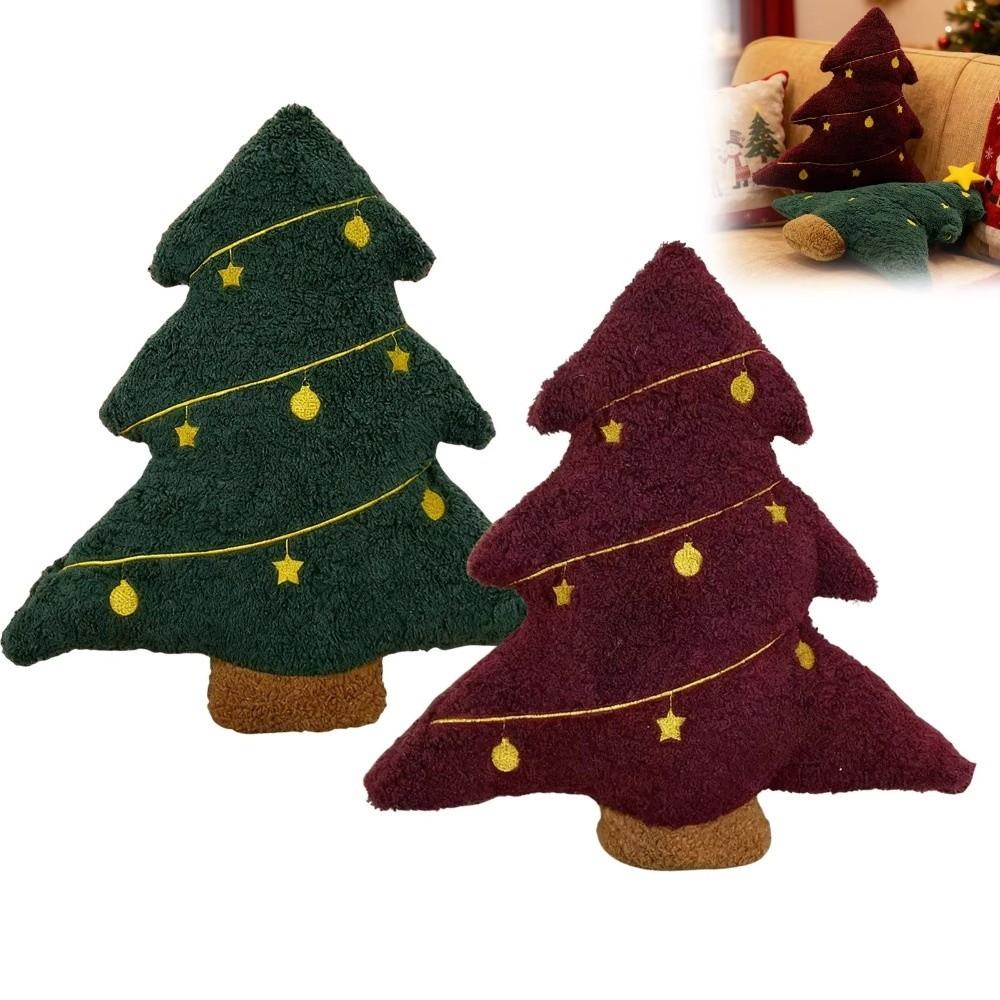 Soft Christmas Tree Pillow 40cm Festive Decor Pillow New Plush Cushion Christmas