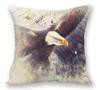 Eagle Wolf Animals Woman Portrait Painting Home Cushion Cover Xcm Decorative Pillows For Sofa