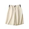 Summer Solid Color Wide Leg Suit Shorts Women's Five Quarter Pants