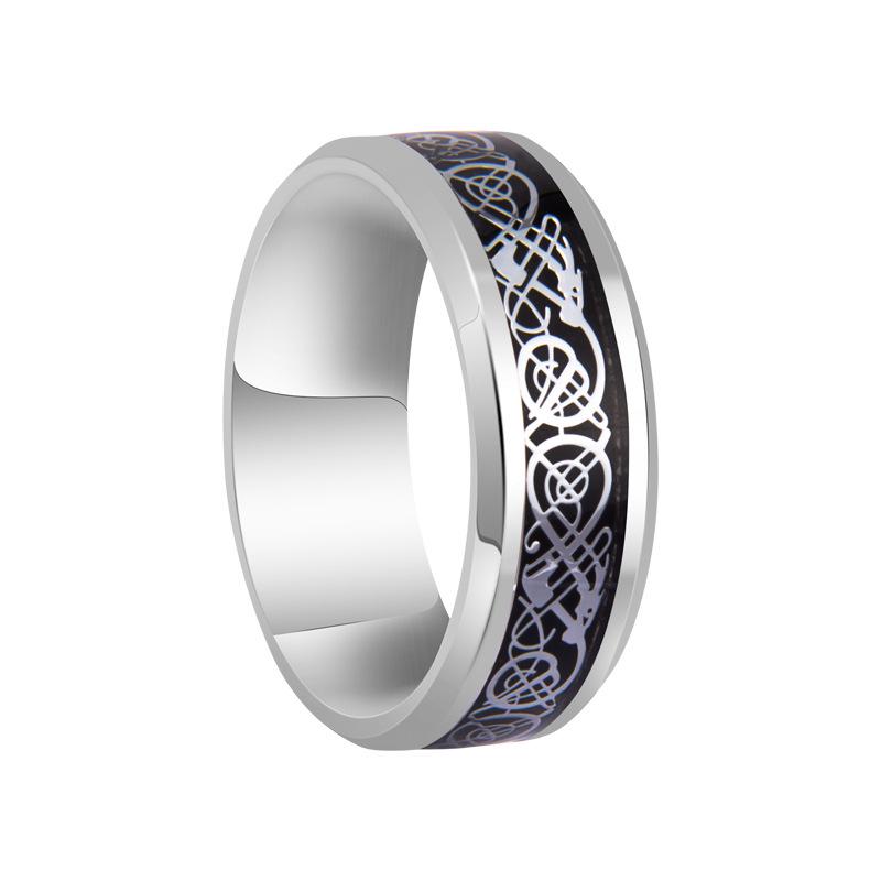 24 New Dragon Pattern Men's Ring – Trendy and Popular Design
