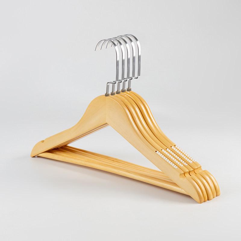 Solid Wood Non-Slip Clothes Hanger for Home, Hotel & Store - Adult Size