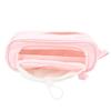 Drawstring Pen Pouch Large Opening Double Layer Pencil Holder Large Stationery Bag for Office School Supplies Pinkish
