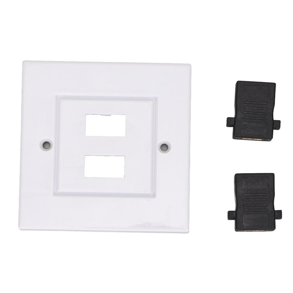 2 Port HD Multimedia Interface Wall Panel HD Multimedia Interface Socket Panel Cable Extension Coupler