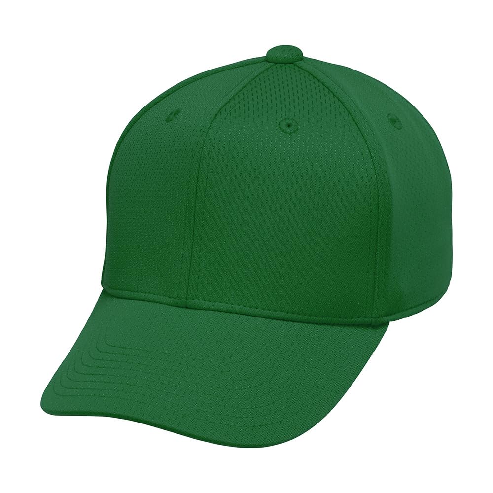 Mizuno 35 Green Baseball/Softball Cap, All-Mesh, Hexagonal, 12JWBB03,