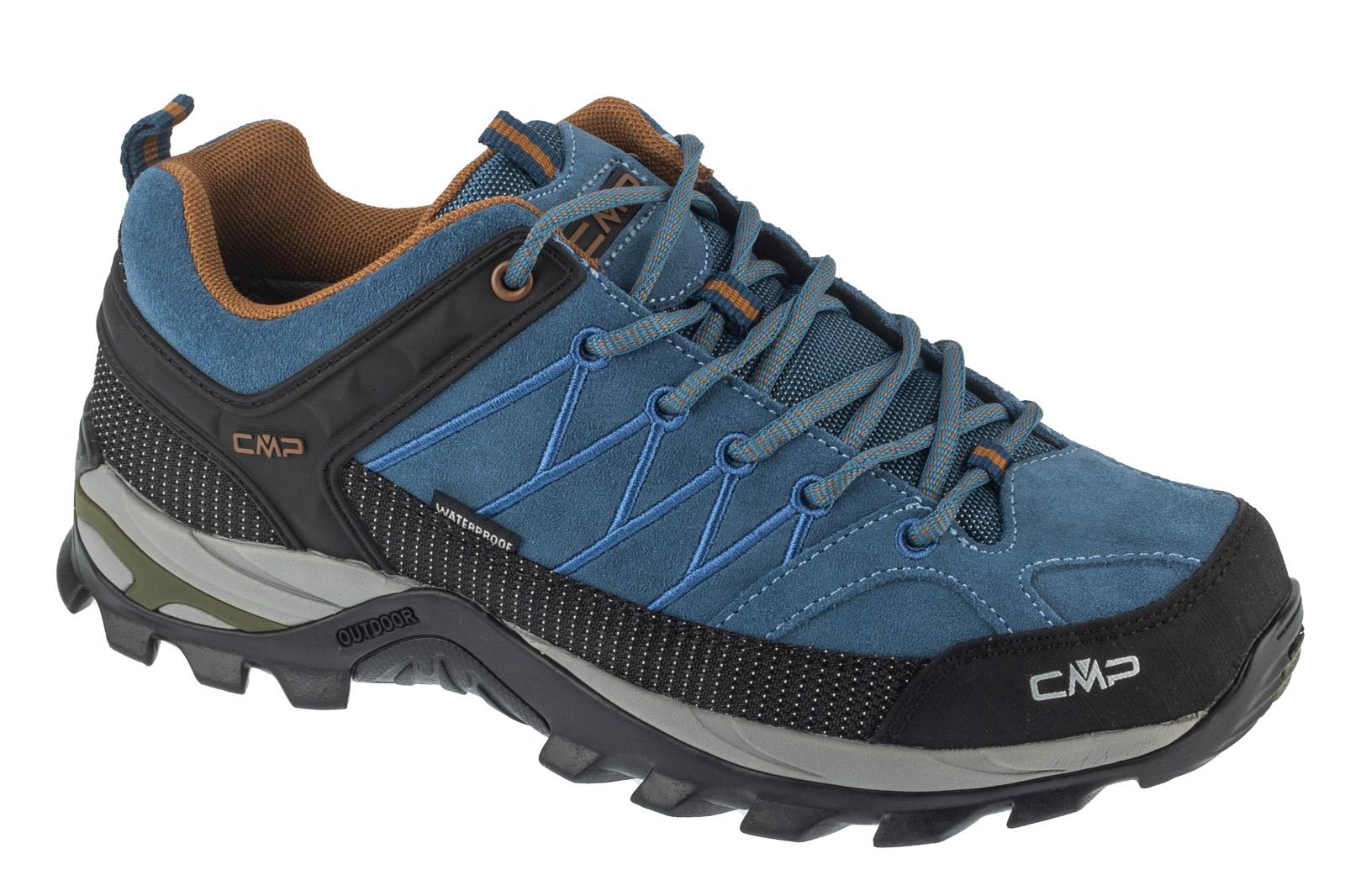 CMP Rigel Low WP, Herren blaue Trekkingschuhe 41 blau