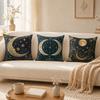 Moon And Stars Pillow Case Breathable Organic Short Plush Cushion Covers Machine Washable Wrinkle-Resistant Soft Durable
